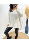 WOOL SWEATER 2 POUCHES AH179 BEIGE