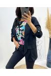 TOP VOILAGE A NOUER PE497 NOIR