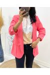 CHAQUETA BLAZER MANGAS PERLA PE643 CORAL