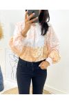 TOP PRINTS NECK AMOUNT PE885 TAUPE