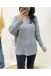 TWISTED SWEATER AH143 DARK GREY