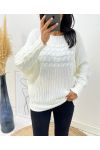 TWISTED SWEATER AH143 WHITE