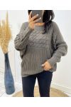 SWEATER TORSADE AH143 TAUPE