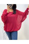 TOP DOUBLE CURTAIN AH313 BORDEAUX