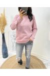 MAGLIONE SPALLE PERLE 12031 ROSA