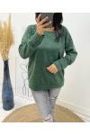 PULL EPAULES PERLES 12031 VERT