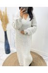 LONG MESH DRESS AH340 BEIGE