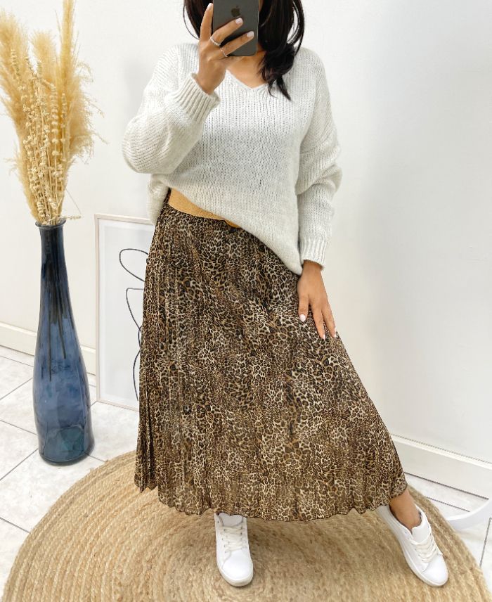 Gonna plissettata animalier zara deals