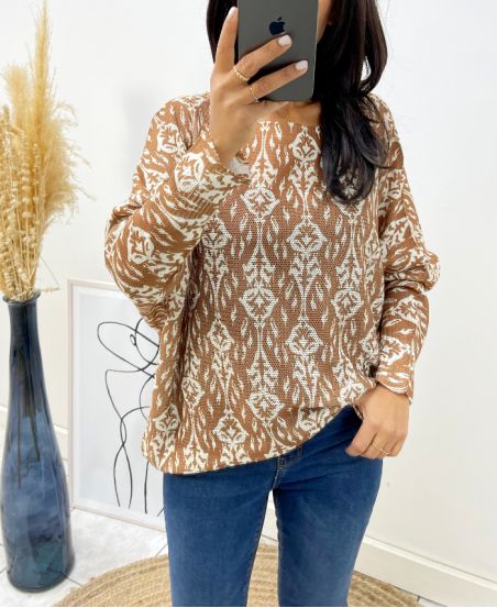 SWEATER IMPRESS AH112 CAMEL