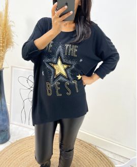 SWEATER FINE STAR THE BEST 2104 BLACK