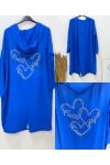 FINE WAISTCOAT RHINESTONES HOPE AH382 ROYAL BLUE