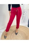 RIEM BROEK GESP S-M-L-XL AH345 BORDEAUXROOD