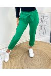 PANTS + BELT AH430 EMERALD GREEN