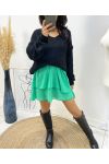 PLAIN SHORT SKIRT 1162 EMERALD GREEN