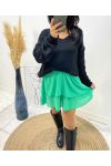 PLAIN SHORT SKIRT 1162 EMERALD GREEN