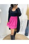 PLAIN SHORT SKIRT 1162 FUSHIA