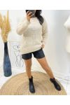 SOFT OPENWORK SWEATER AH467 BEIGE
