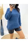 SOFT OPENWORK PULLOVER AH467 NAVY BLUE