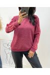 SWEATSHIRT SLEEVES LACE 12037 BURGUNDY