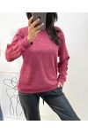 SWEATSHIRT SLEEVES LACE 12037 BURGUNDY