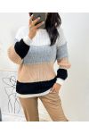 MULTICOLOR SHA21 PULLOVER WEISS