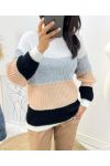 MULTICOLOR SHA21 PULLOVER WEISS