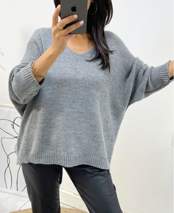 SWEATER MESH 8066 GRAY