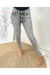 PACK 11 JEANS GRIS METALISE AH569