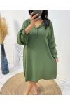 COLLECTION CURVY ROBE A MANCHES BOUFFANTES AH562 KAKI