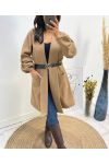 FREE JACKET + BELT AW588 CAMEL