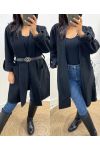 JACKET + BELT FREE FW588 BLACK