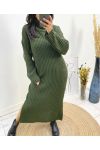 ABITO DOLCEVITA IN MAGLIA SPACCO VERDE AW742