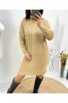 CABLE NECK TURTLENECK SWEATER AW750 CAMEL