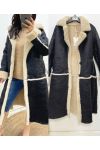 PACK 3 LONG COATS S-M-L AH702 BLACK