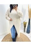 PULLOVER LONG DRAPE AH763 BEIGE