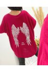 SWEATER THIN BACK WINGS RHINESTONE 2102 RED