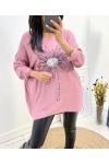 PULLOVER FINE FLOWER 2100 PINK