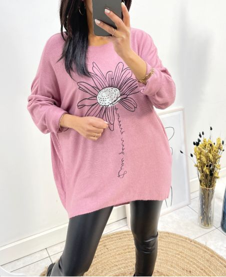 PULL LEGER FLOWER 2100 ROSE