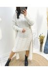 ENSEMBLE ROBE + GILET LONG TORSADES AH795 BEIGE