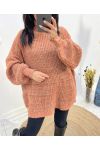 MAXI PULLOVER CHINE AH830 ROUILLE