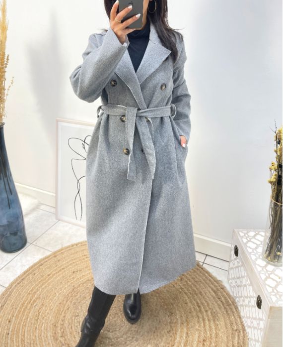 LANGER TRENCHCOAT AW839 GRAU