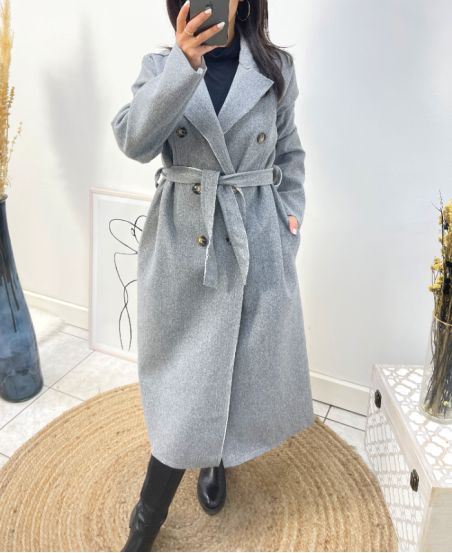 LANGER TRENCHCOAT AW839 GRAU