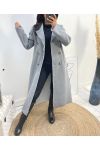 MANTEAU TRENCH LONG AH839 GRIS