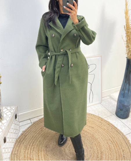 LANGE TRENCHCOAT AW839 GROEN