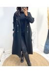 LANGE TRENCHCOAT AW839 ZWART