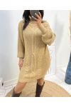 SWETER Z SUKIENKĄ CAMEL AH847