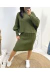 ENSEMBLE ROBE + PULL AH834 VERT