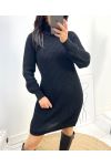 KNITTED DRESS SWEATER FH843 BLACK