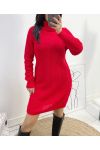 PULL ROBE MAILLE AH843 ROUGE