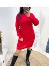 PULL ROBE MAILLE AH843 ROUGE